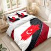 Bedding Set 1 Duvet Cover 2 Pillowcases Turkey Football Print Bedroom Home Decoration