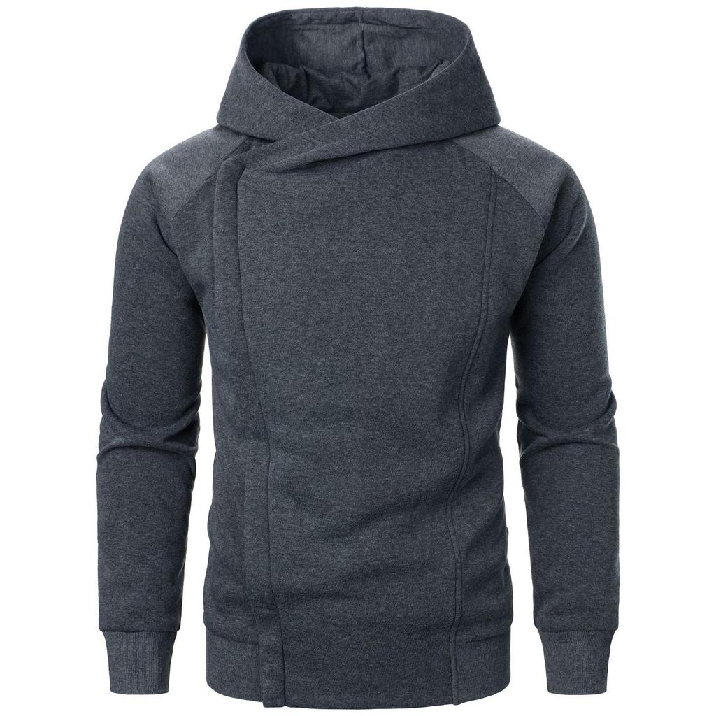 Felpa con cappuccio a maniche lunghe con cerniera pullover da uomo