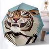 1pc Tiger, Wildcat Automatic Open/Close Umbrella, Portable Folding Umbrella for Travel, Themed Events047