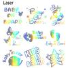 LYKX Car Sticker Hobby Boy Kids Baby On Board In Car 3D Funny Kid Silver Vinyl Decal Stickers Styling
