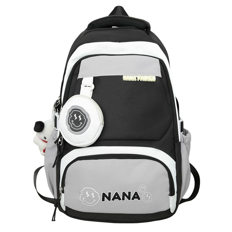 Студенческий школьный рюкзак женский цветной блок рюкзак мужской большой емкости — фото 22