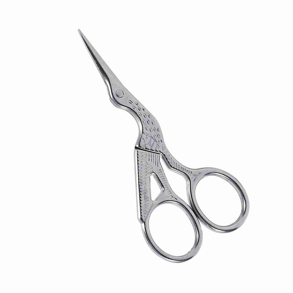 1Pc Stainless Steel Embroidery Sewing Tools Crane Shape Shears   Stitch Scissors Gold