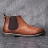 Herren Übergröße Britische Chelsea Boots - Retro Mode Geriebene Farbe Knöchelschuhe