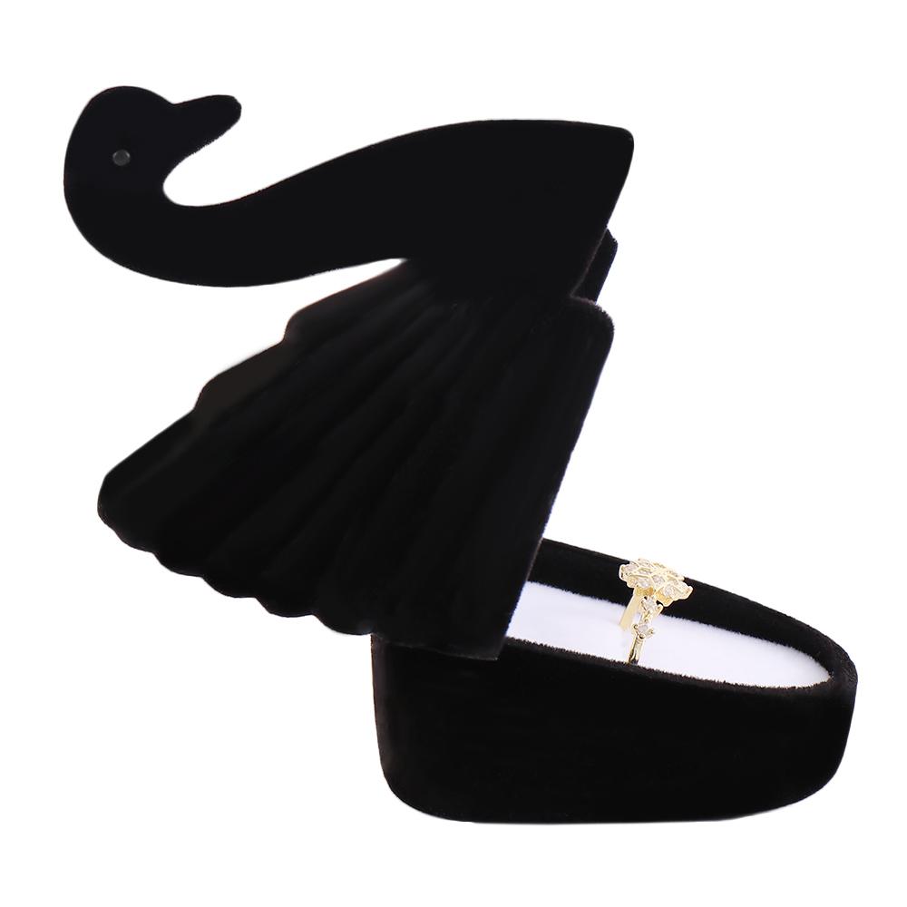 Hot Newest Case Jewelry Case Display Gift Case Ring  Box Box Velvet Swan Necklace Box