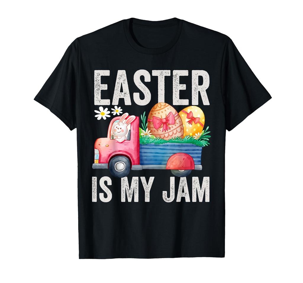 Easter Is My Jam - Kids Monster Truck Bunny Boys Toddler T-Shirt