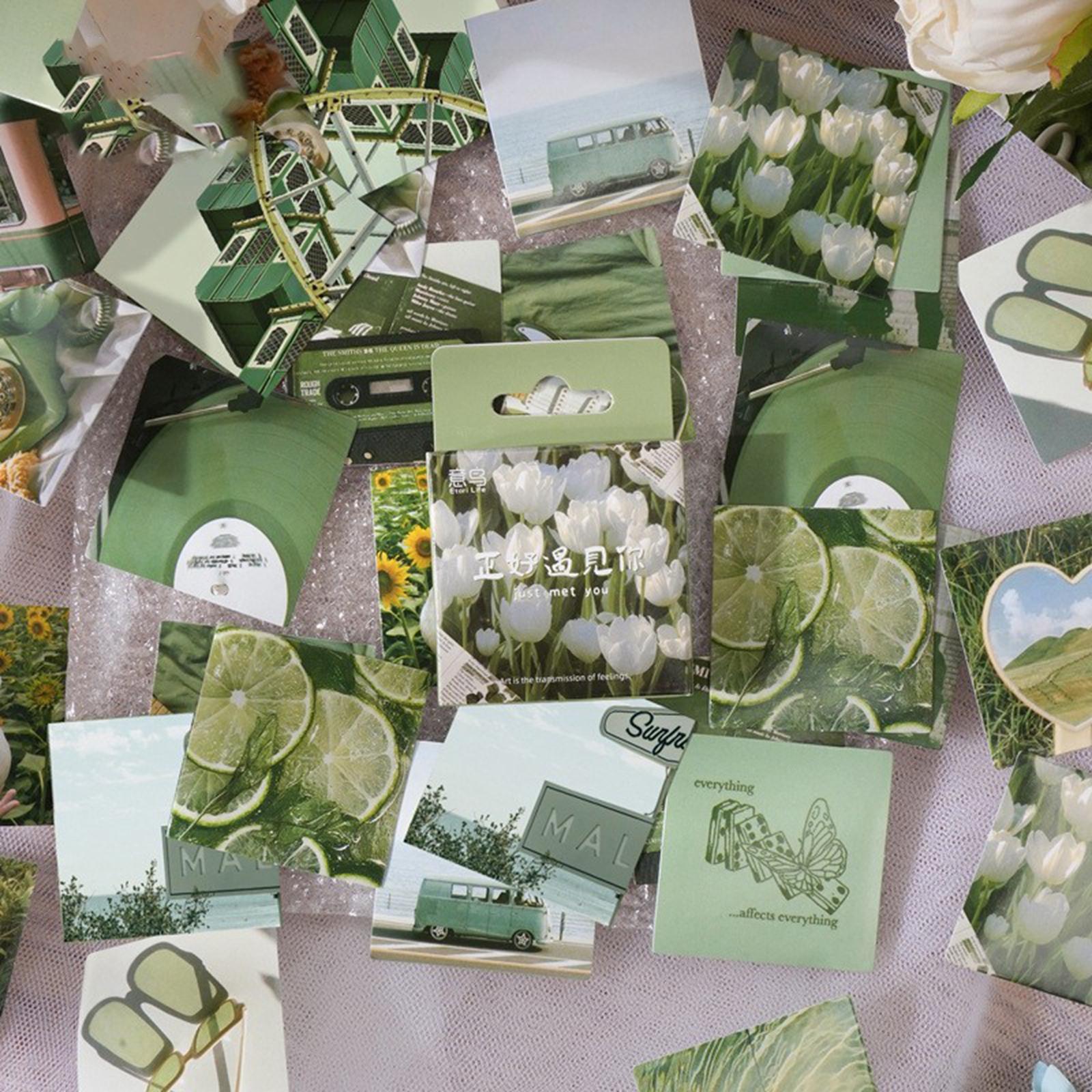 

46 штук декоративных самоклеящихся наклеек для запечатывания для вашего планера в подарочном наборе. One Size зелёный