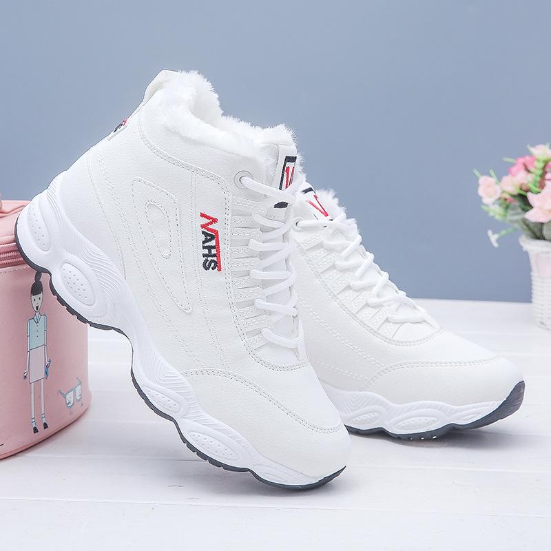 Winter new ins velvet dad sports trendy shoes student high-top warm cotton shoes