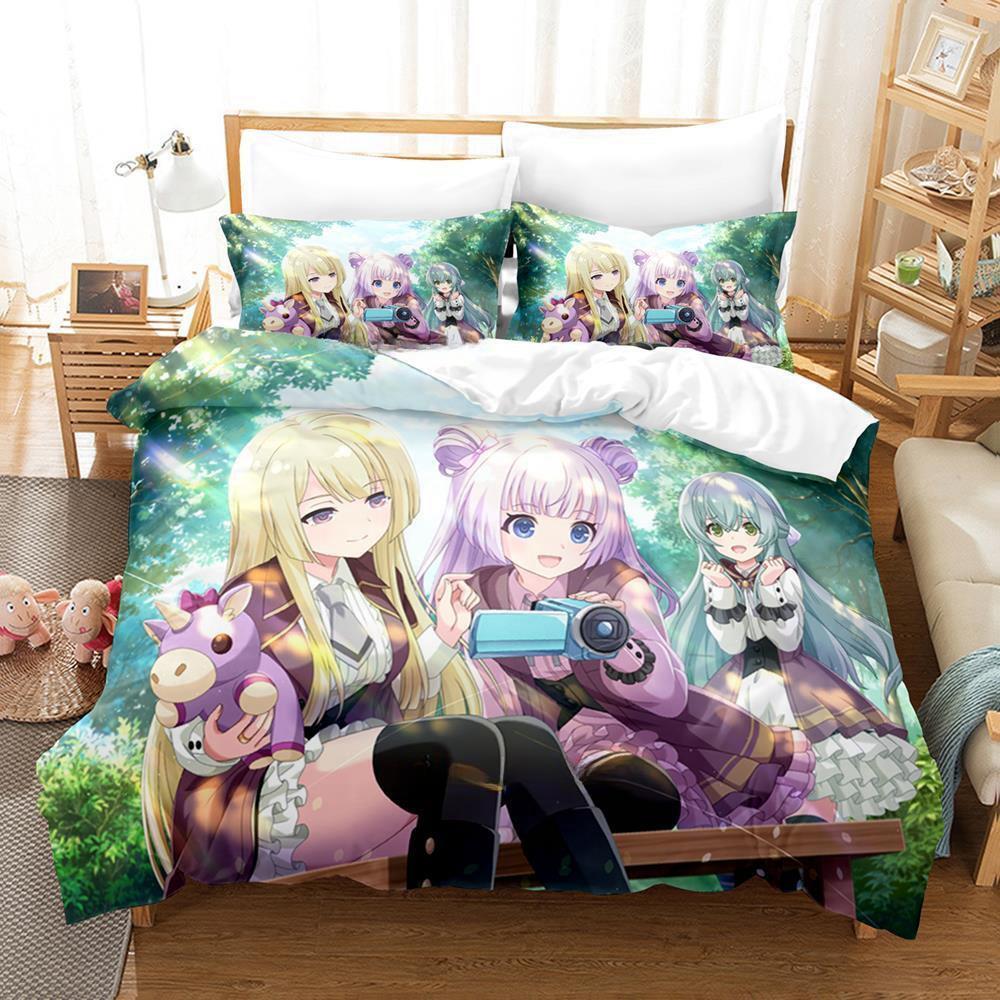 Assault Lily Bouquet Bedding Set Single Twin Full Queen King Size Bed Set Adult Kid Bedroom Duvet Cover Sets Anime Bed Sheet Set