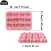 Silicone 12 Consecutive 6 Heart Shaped Chocolate Baking Mold Valentine's Day Candy Jelly DIY Cookie Cake Baking Tool