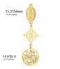 Collana Ciondolo Stella a Cinque Punte Svuotata a Forma di S con Doppio Foro Design Versatile Nodo Miko Gioielli