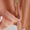 2026 Neues Frühjahrs- und Herbst-Pyjamaset 100% Baumwollkrepp Groß Langarm Lange Hose Dünn Locker Hauskleidung Zweiteiliges Set