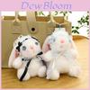 Plush Bunny Keychain With Pearl Necklace For Girls Backpack Decor