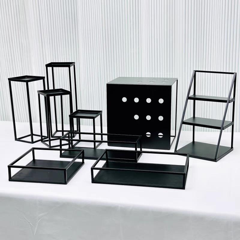 Silver Dessert Display Stand for Corporate Coffee Break and Afternoon Tea