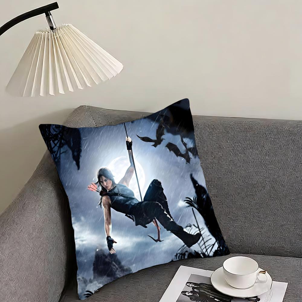 SShadow Of The TombB Raider Cushion Cover Pillowcase Ultra Soft Skin Friendly Fabric Cloud Like Comfort Concealed Zipper