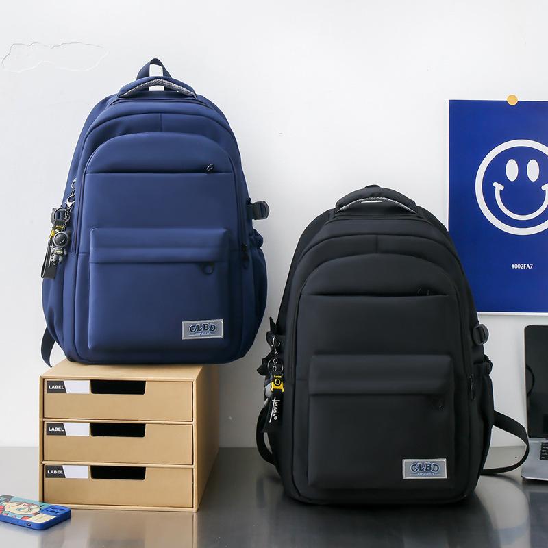 New backpack high school student simple schoolbag middle school student junior high school large capacity casual backpack