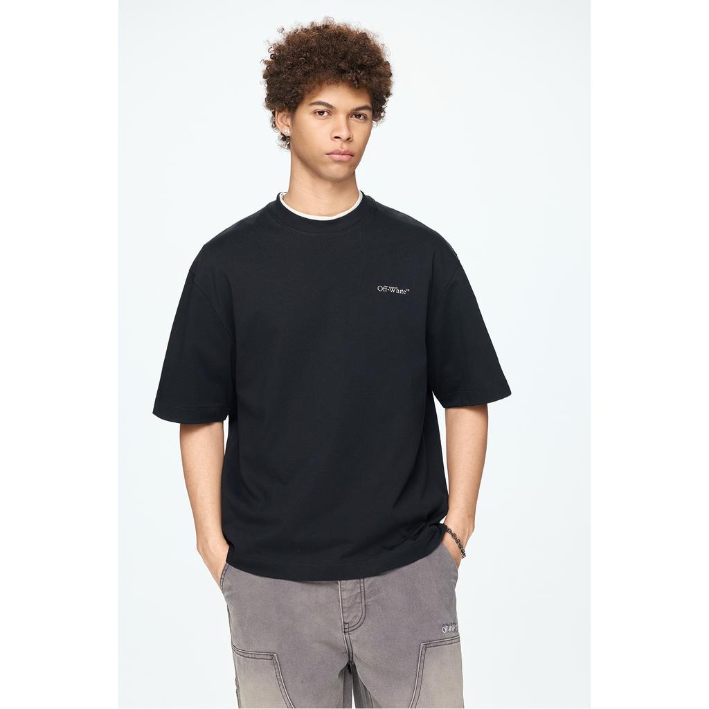 Off-White Liquid Metal Arrow Print Fashion Light Luxury Trendy Versatile T-Shirt Unisex T-Shirt OFFTEGSEA173Q