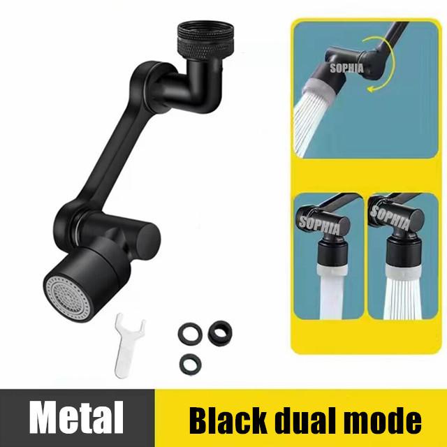 Metal Copper 1080° Rotation Faucet Aerator Extender Swivel Robotic Arm Faucets Sprayer Head Nozzle Kitchen Tap Saving Water