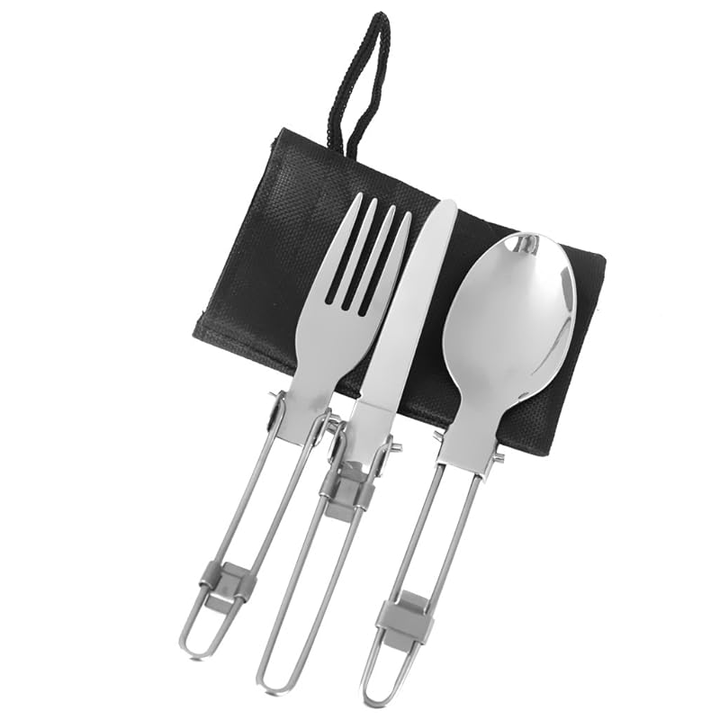

[No brand product] Outdoor camp hiking picnic foldable fork spoon knife tableware