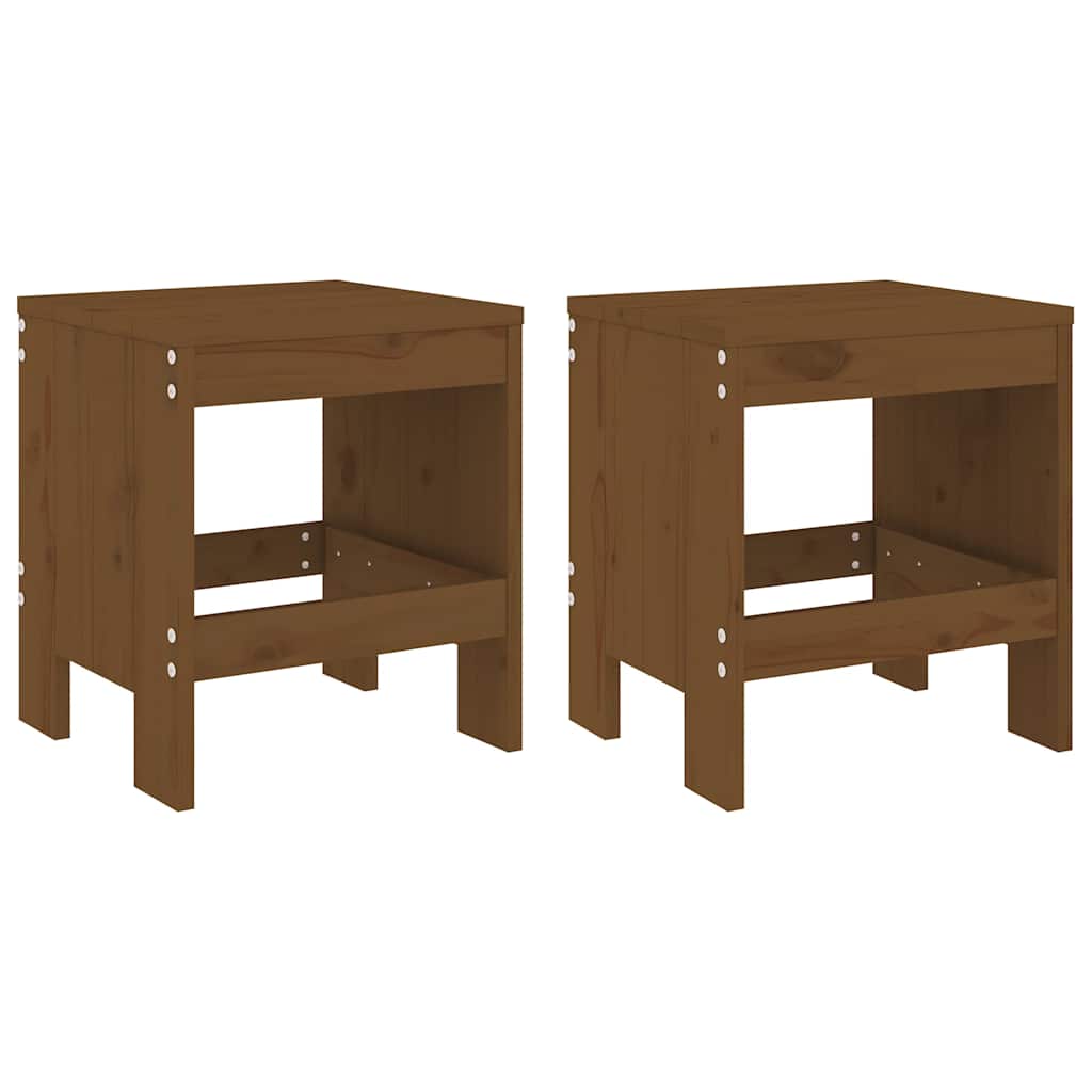 3 Piece Garden Bistro Set Honey Brown Solid Pine Wood