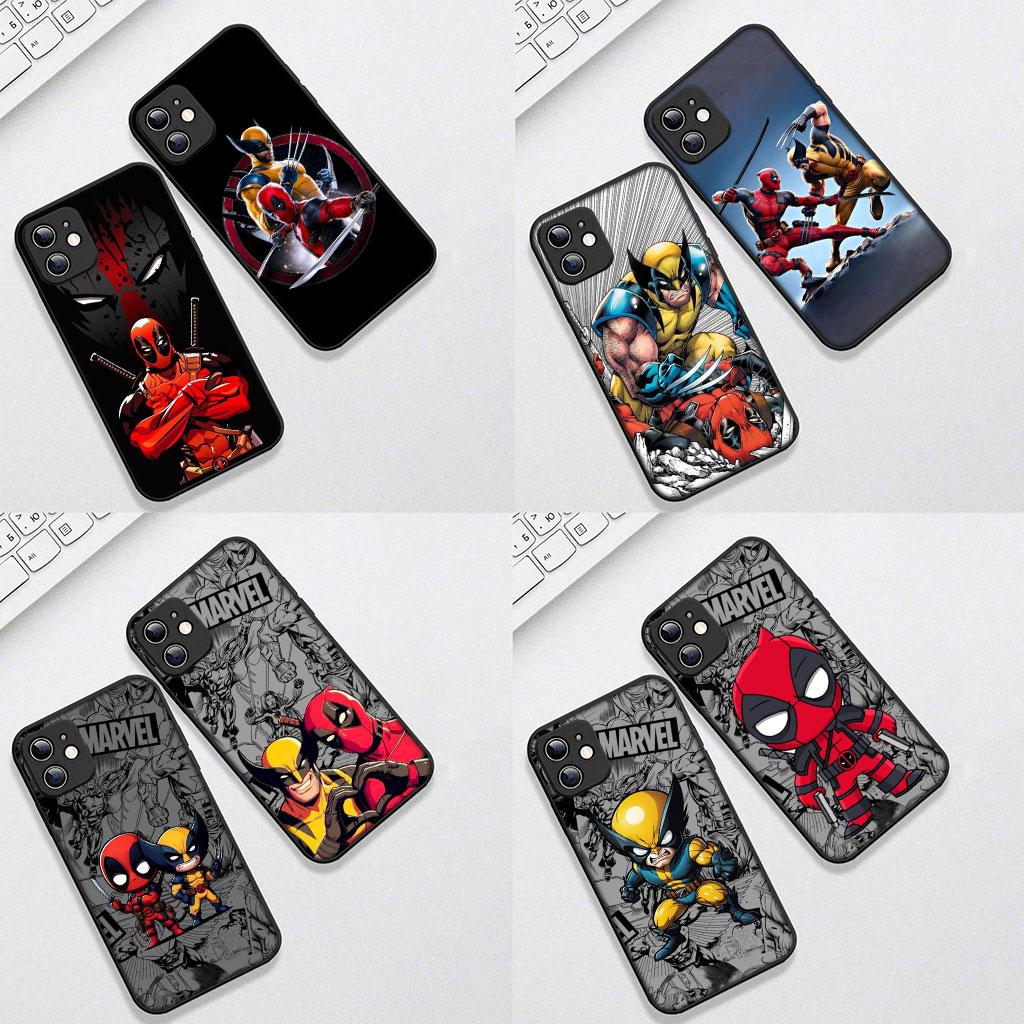 Wolverine Marvel Deadpool Casing Phone Cover for Apple iPhone 16 15 14 11 Pro Max 7 8 Plus SE2 SE3 SE 2022 2020 Case
