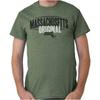 Massachusetts Original Souvenir Tourist MA Womens or Mens Crewneck T Shirt Tee