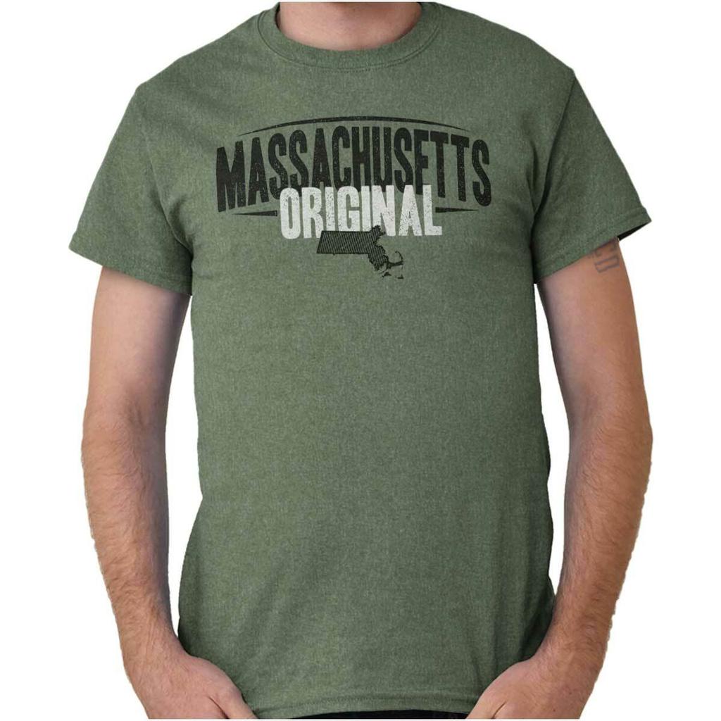 Massachusetts Original Souvenir Tourist MA Womens or Mens Crewneck T Shirt Tee