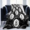 Billiards Plush Blanket Soft Comfortable All Seasons Perfect Sofa Office Nap Travel Birthday Gift Christmas Present