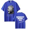 Rapper Chris Brown Hip Hop Fashion Pop Music Fans Tshirt Breezy Bowl XX Tour 2025 Tshirts Unisex Women Casual Cotton Retro Tshirt