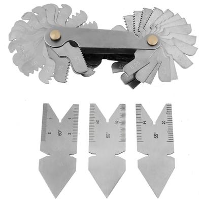 Precision Stainless Steel Thread Pitch Gauge 60 Degree Metric Center Gauge Inch 55 Degree Screw Pitch Gauge Screw Cutting Tools