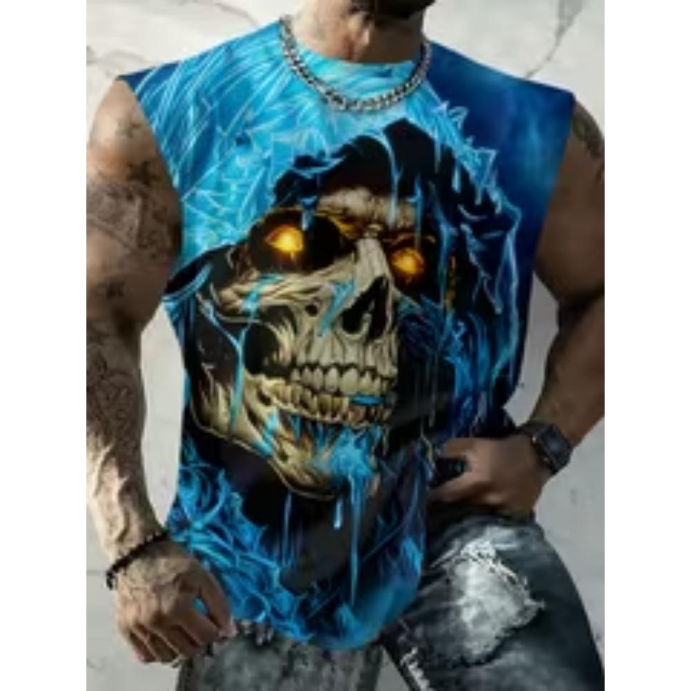 [Print Design-Not Textured] Men S Multicolor Print Cartoon Pattern Comfortable Breathable S