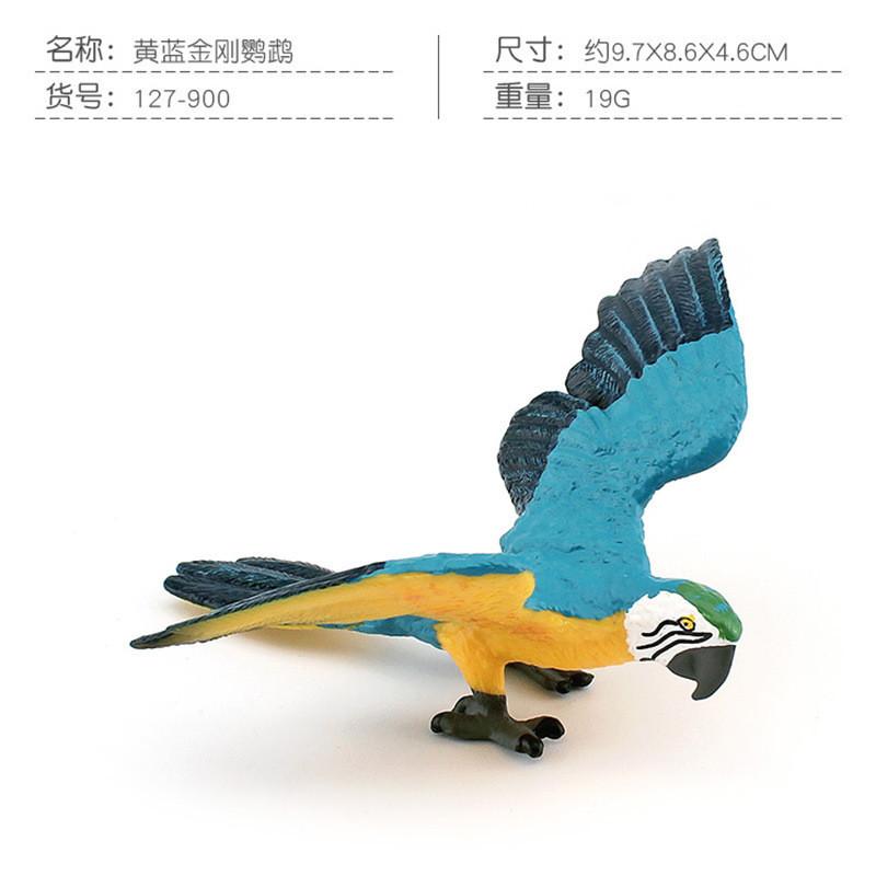 Exquisite Pvc Animal Models Featuring Snowy Owl Bald Eagle Macaw And Seagull Static Decor