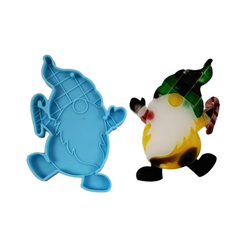 Craft Epoxy Mold Handmade Jewelry Pendant Resin Casting Moulds Dwarf Doll Gnome Keychain Resin Mold Silicone Texture