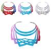 Geometric Metal Collar Necklace With Multilayer Chain For Trendy Women