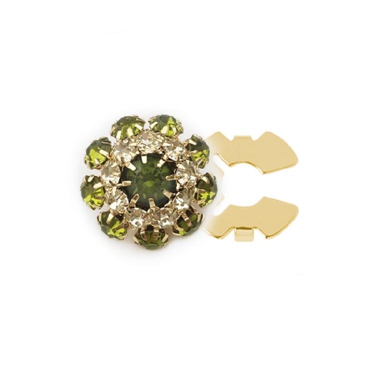 Rhinestones Button Cover Flower Button Cover Embellishment Button Decorative Button for Jewelry