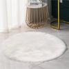 Modern Plush Round Faux Wool Floor Mat for Computer Chairs and Bedrooms