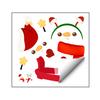 Reusable Holiday Scene Decor Christmas Snowman Static Glass Stickers, Simple Window Clings, Waterproof PVC Clings Decorative Sheets for Home