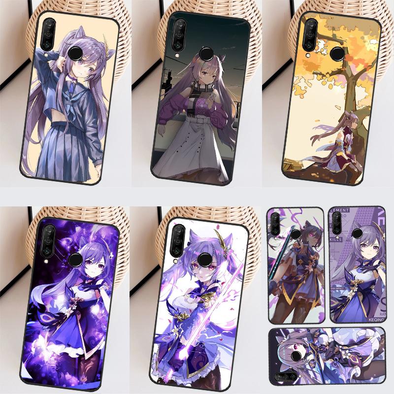 Keqing Genshin Impact Anime For Huawei Nova 11i 8i 7i 3i Nova 10 9 SE 5T Y60 Y61 Y70 Y90 P20 P30 P40 Lite P60 Pro Case