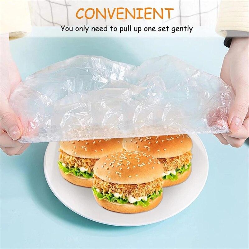 300pcs Food Storage Covers Home Foods Freshing Seal Elastic Plastic Wrap Refrigerator Fresh Keeping Saver Bag Kitchen Tools