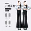 Флисовые брюки-клеш с акулой женская осенне-зимняя одежда микро-пулл брюки с высокой талией брюки Барби большого размера термолеггинсы стройнят