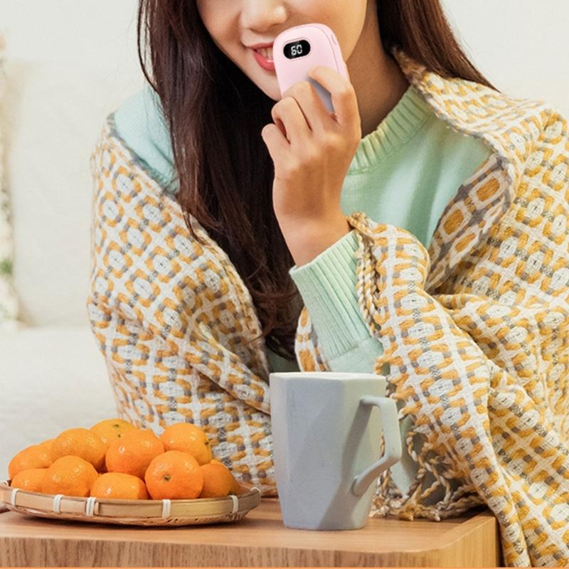 Pocket Sized Electric USB Hand Warmer Stay Warm in Cold Weather Power Banks Style and Convenience Heaters for Office Use