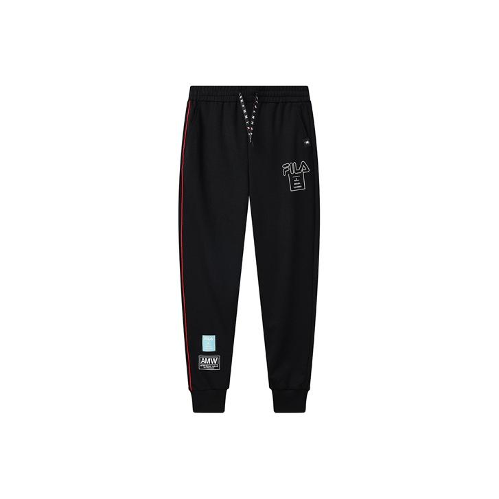 New Mihara Yasuhiro X FILA MIHARA YASUHIRO Collaboration Collection Knitted Sweatpants Women's Jet Black F11W133602F-BK
