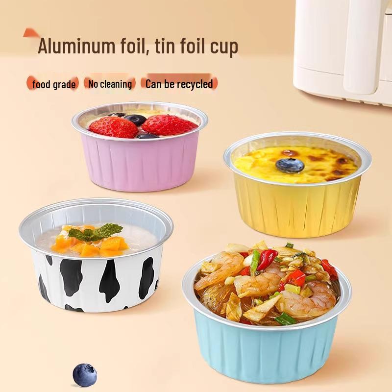 Reusable Tin Foil Baking Cups - Oven Safe Egg Tart Molds