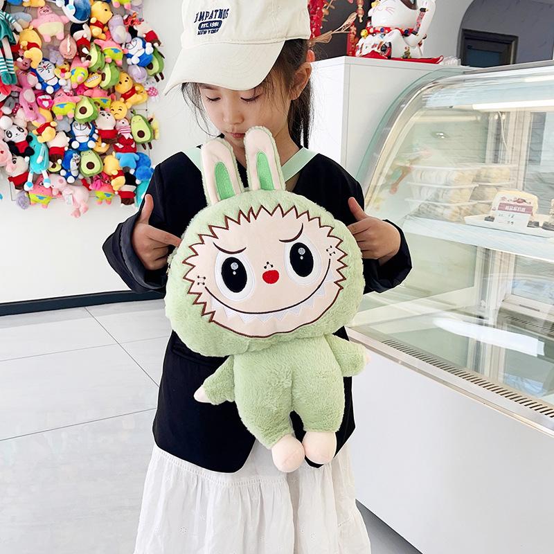 Plush Girl Fluffy Backpack With Cotton Interior And Adjustable Straps