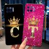 Initial Letter Couple Crown Phone Case For Motorola Moto G 5G Plus Bumper Silicone Black Case Protective Shockproof Soft Cover