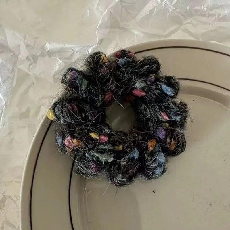 Trendy Plush Telephone Wire Elastic Hair Bands Scrunchies Sweet Colorful Hair Ropes Rubber Bands For Women Hair Accessories Gift