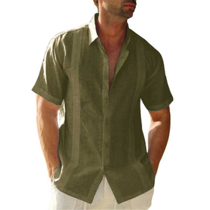 Buy Summer Men Guayabera Button Down 