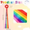 12pz Nastri Danzanti Arcobaleno Bastoncini da Danza Lezione di Musica Elastici Giorno di San Valentino Portatili Ritmo Nappa Forniture per Danza Regali