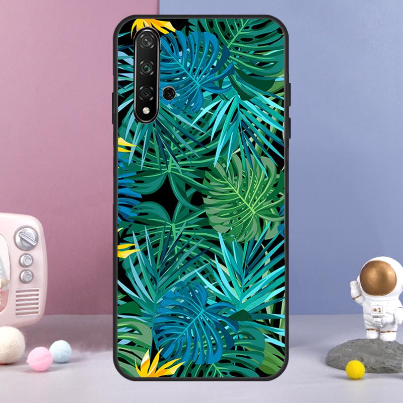 Tropical Leaf Pattern For Huawei Nova 3i 7i 8i 11i 12i 9 10 SE Y60 Y61 Y70 Y72 Y73 Y90 Y91 P20 P40 P30 Lite Case