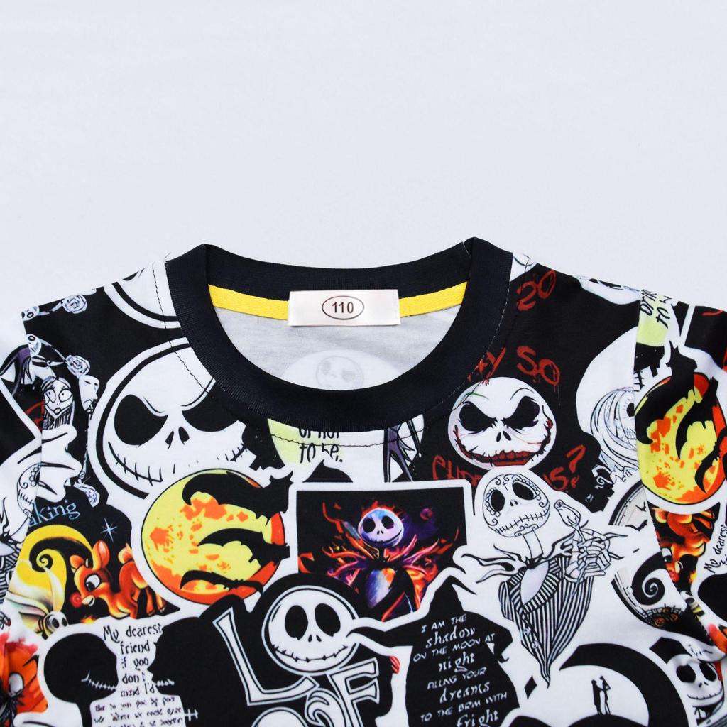 Fright Doll Halloween Cosplay Set: Kids' Long Sleeve Medium & Large Home Wear 7771