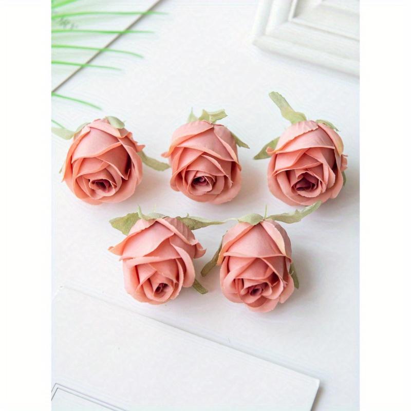 10PCS Artificial Rose Head and Bud Wedding Decoration Bride Wrist Flower Hand Holding Flower Head Flower Material DIY Valentine'S Day Gift Wedding